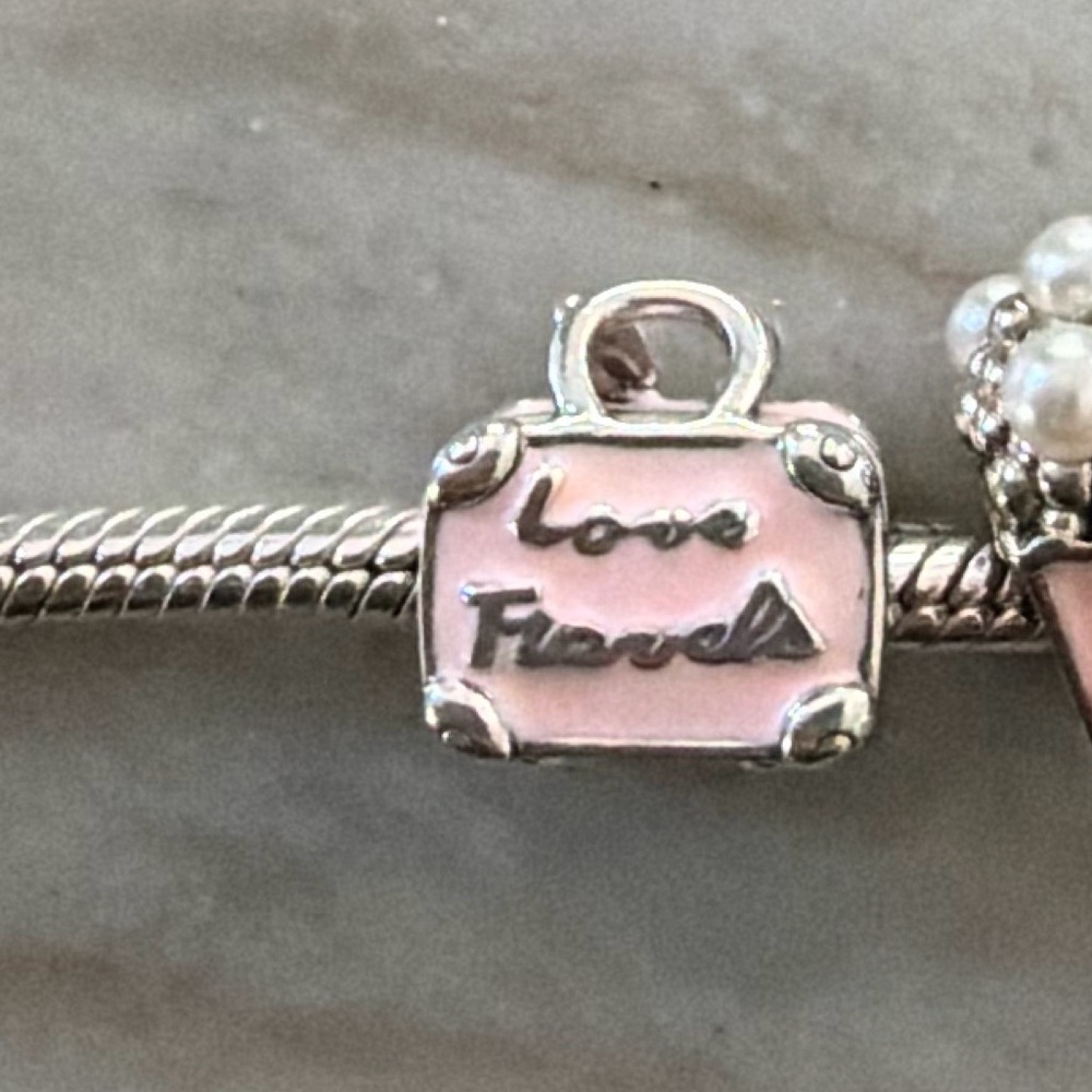 Pandora Pink Heart Luggage Charm - Picture 2 of 2